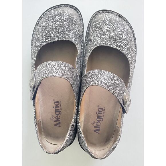 Alegria Women's Work Casual Shoes Mary Jane B&W Dots PAL-240 Size 40 (9.5/10) - Picture 2 of 9